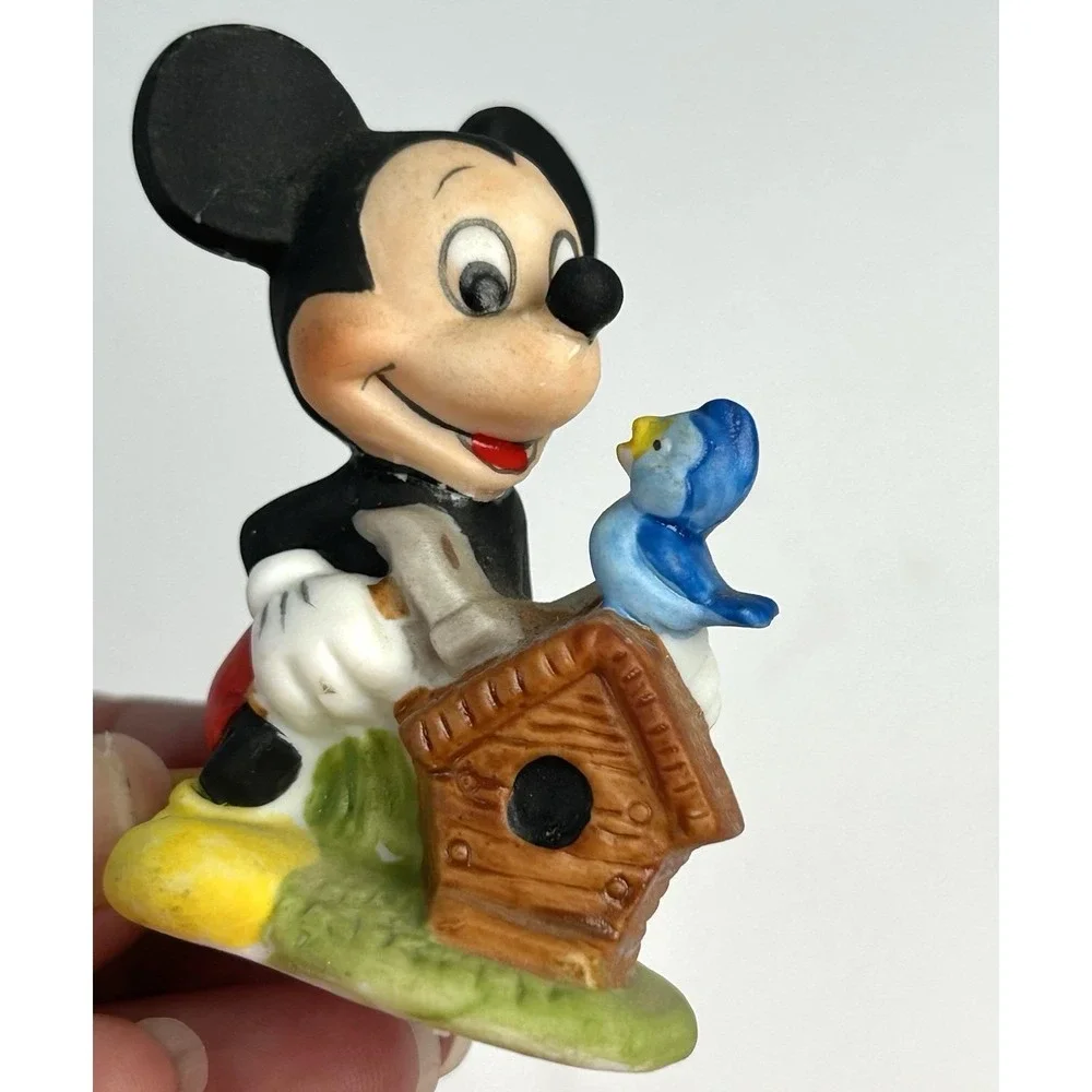 Walt Disney Productions Mickey and Goofy Ceramic Figurines Lot of 2